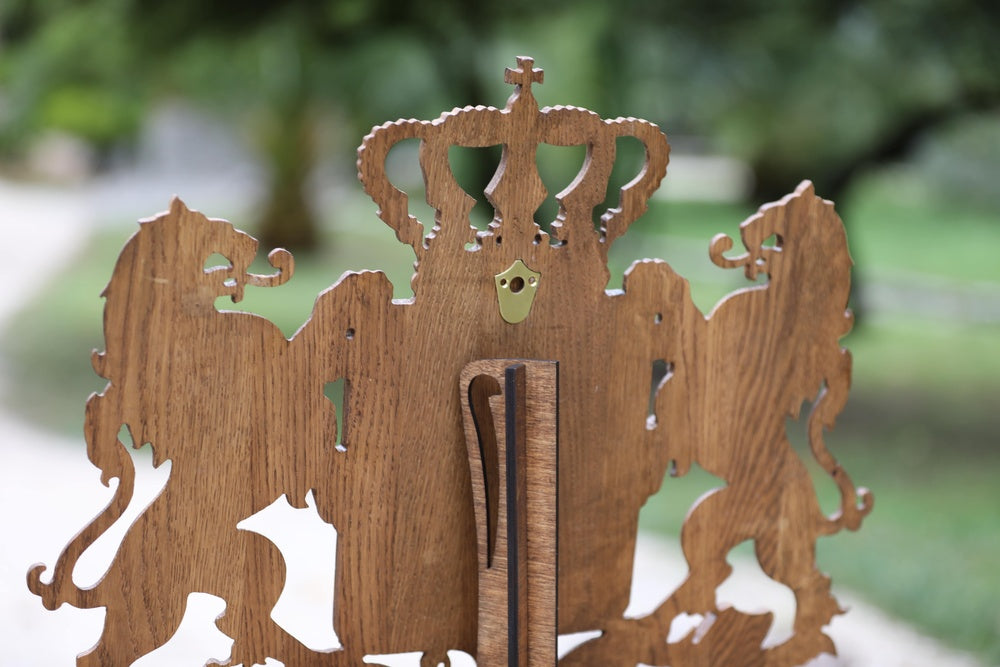 Coat of arms of Georgia made of oak 60 cm