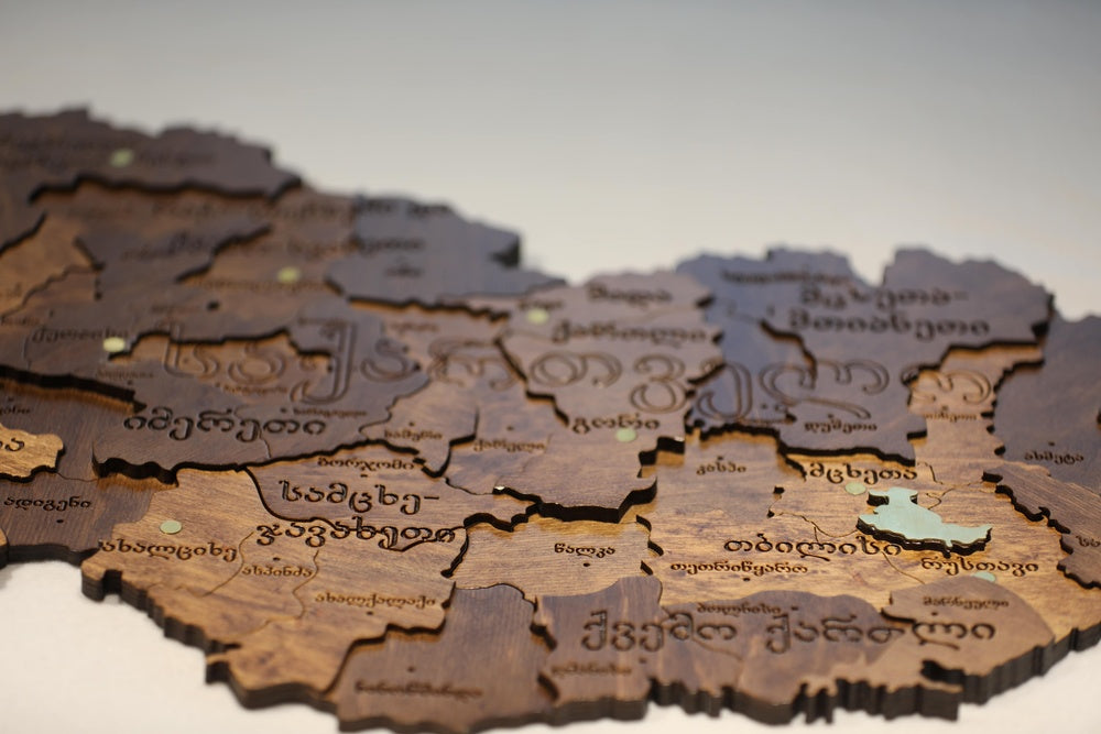 Map of Georgia made of wood 150 cm.