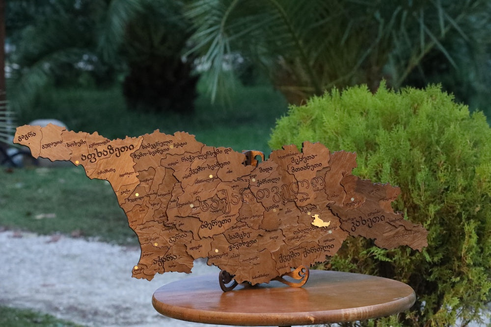 Map of Georgia made of wood 150 cm.