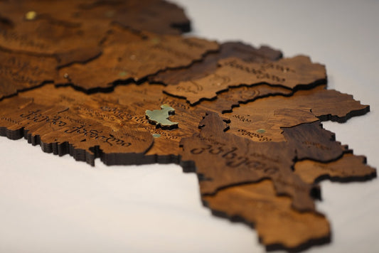 Wooden map of Georgia 90 cm.