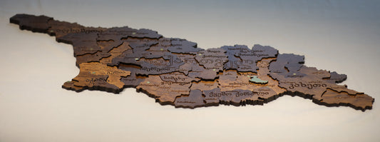 Map of Georgia made of wood 200 cm.